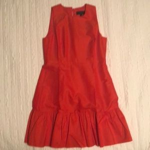 Red dress with cute ruffle
